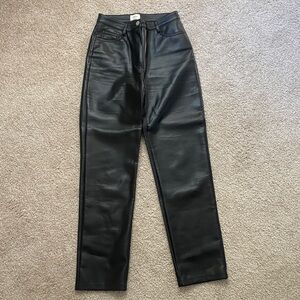 Wilfred Black Leather Pants